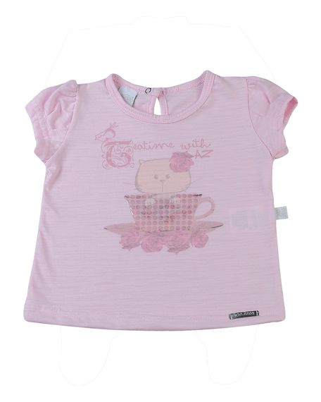 Camiseta Infantil Teatime rosa